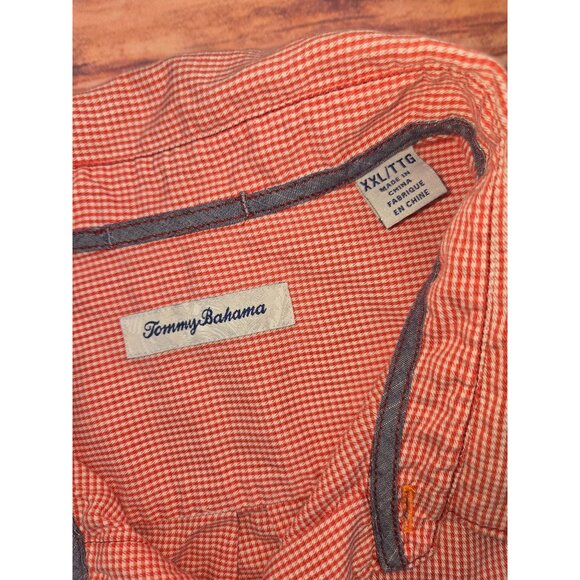Tommy Bahama Mens Red Gingham Button-Down Shirt XXL - Picture 5 of 7